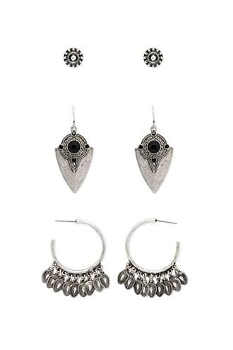 Forever21 Mixed Etched Earring Set