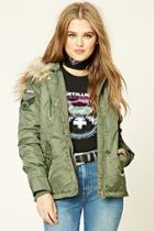 Forever21 Women's  Army Patch Jacket