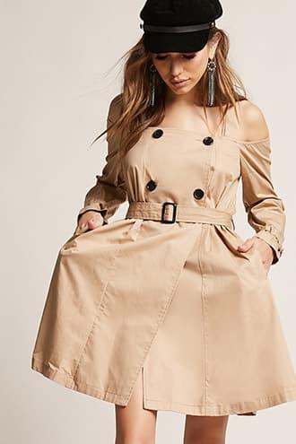 Forever21 Double-breasted Trench Dress