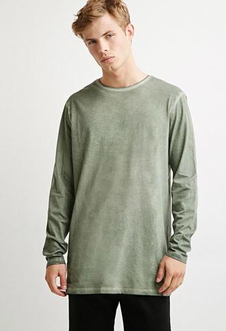 21 Men Faded Longline Tee