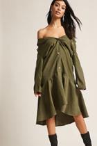 Forever21 Flounce Hem Drop Waist Dress