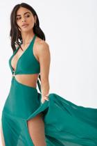 Forever21 Chiffon Halter Swim Cover-up Dress