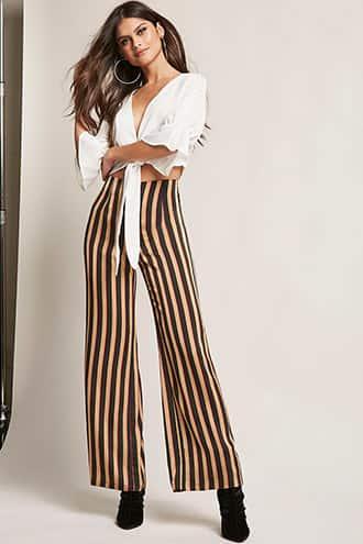 Forever21 Multi-stripe Palazzo Pants