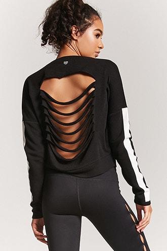 Forever21 Active Ladder-cutout Sweatshirt