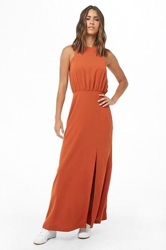 Forever21 Shirred Blouson Maxi Dress
