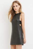 Forever21 Women's  Faux Leather Cutout Dress