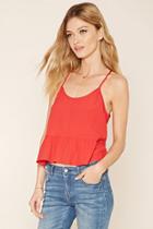 Love21 Women's  Red Contemporary Strappy-back Cami