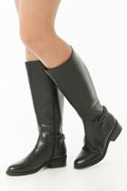 Forever21 Faux Leather Curb Strap Boots