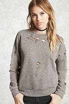 Forever21 Contemporary Bleached Sweatshirt