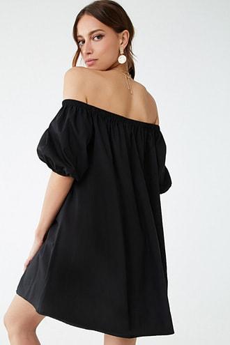 Forever21 Poplin Off-the-shoulder Mini Dress