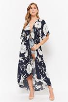 Forever21 Floral High-low Longline Duster