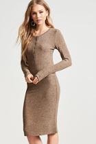 Forever21 Marled Midi Shirt Dress