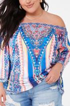 Forever21 Plus Size Abstract Geo Print Top