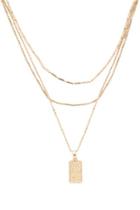 Forever21 Geo Pendant Layered Necklace