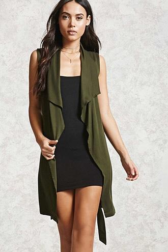 Forever21 Belted Draped Vest