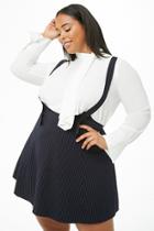 Forever21 Plus Size Pinstriped Pinafore Dress