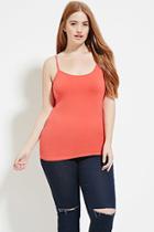 Forever21 Plus Women's  Coral Plus Size Classic Knit Cami