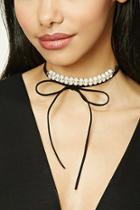 Forever21 Faux Pearl Self-tie Choker