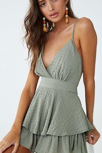 Forever21 Textured Surplice Mini Dress