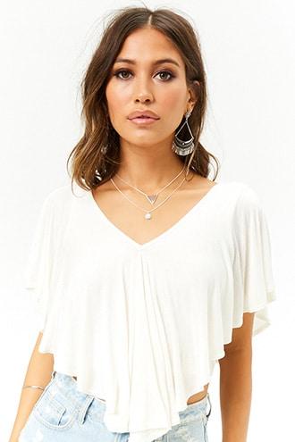 Forever21 Flounce V-back Top