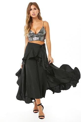 Forever21 Ruffle Overlayered Culottes