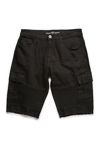 Forever21 Xray Denim Frayed Moto Shorts