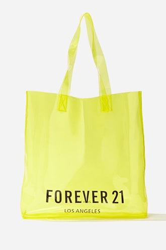 Forever 21 Graphic Transparent Tote Bag