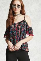 Forever21 Tasseled Open-shoulder Top
