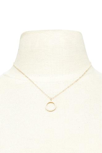 Forever21 Faux Pearl Circle Necklace
