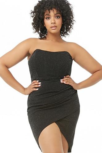 Forever21 Plus Size Glitter Knit Tube Dress