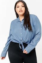 Forever21 Plus Size Cropped Chambray Shirt
