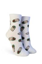 Forever21 Smiling Burrito Print Crew Socks