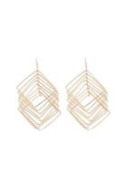 Forever21 Tiered Square Drop Earrings