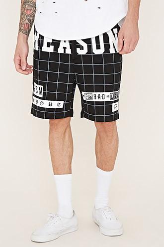 21 Men Men's  Reason Grid Shorts