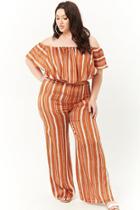 Forever21 Plus Size Striped Satin Pants