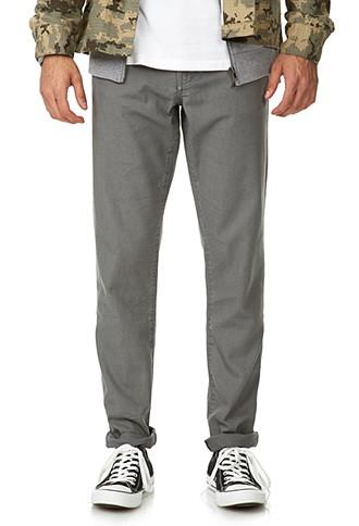 21 Men Men's Slim Fit Soft Canvas Pant (grey)