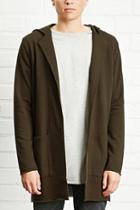 21 Men Men's  Open-front Hooded Cardigan