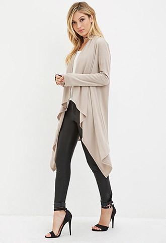 Forever21 Buttoned Drape-front Jacket