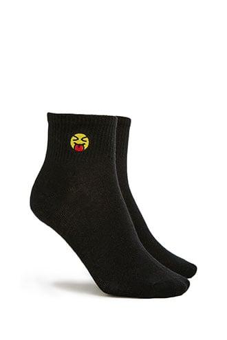 Forever21 Emotion Graphic Ankle Socks