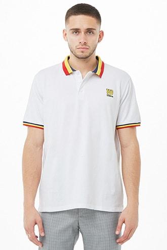 Forever21 Wilson Striped-trim Polo Shirt