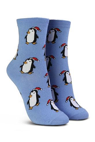 Forever21 Christmas Penguin Print Crew Socks