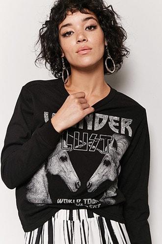 Forever21 Wonder Lust Graphic Tour Top