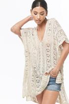 Forever21 Open-knit Lace-up Longline Sweater