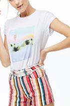 Forever21 Multicolor Striped Denim Shorts