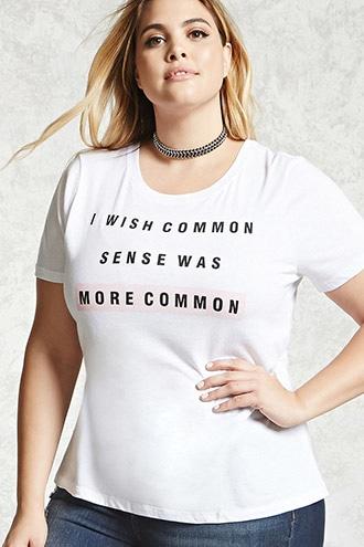 Forever21 Plus Size Common Sense Tee