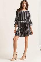 Forever21 Stripe Woven Ruffle-trim Dress