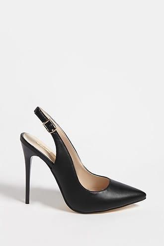 Forever21 Faux Leather Slingback Pumps