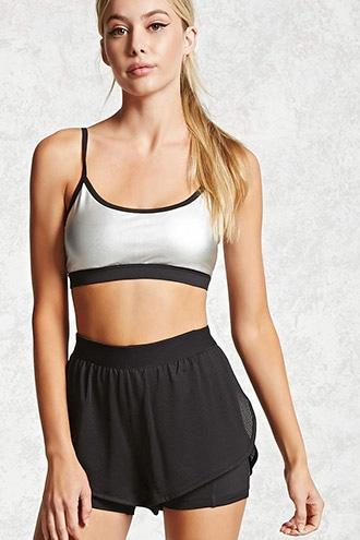 Forever21 Active Layered Mesh Shorts
