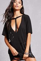 Forever21 Bleach Splatter T-strap Tee