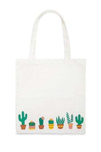 Forever21 Cacti Graphic Tote Bag